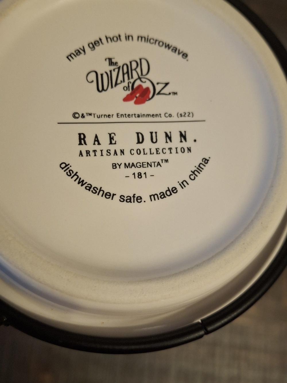 NWT Rae Dunn Wizard of Oz Stackable Mugs Set with Yellow and Light Blue Handles - Picture 7 of 7